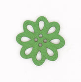 Mosgroene Bloemvormige Houten Knoop 21x21mm Knopen KNP00094